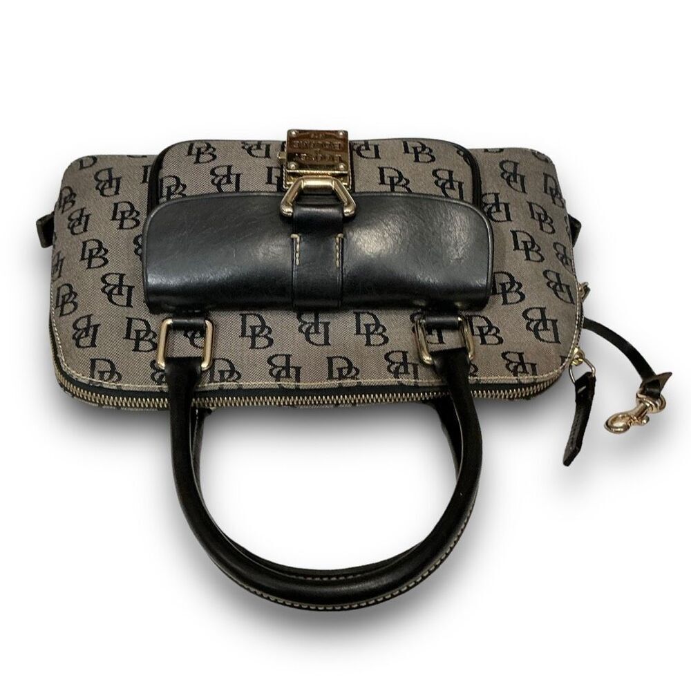 Dooney & Bourke Signature Front Clasp Monogrammed Satchel - Picture 4 of 10